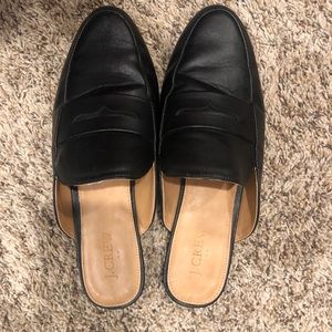 Jcrew black leather loafers size 8.5